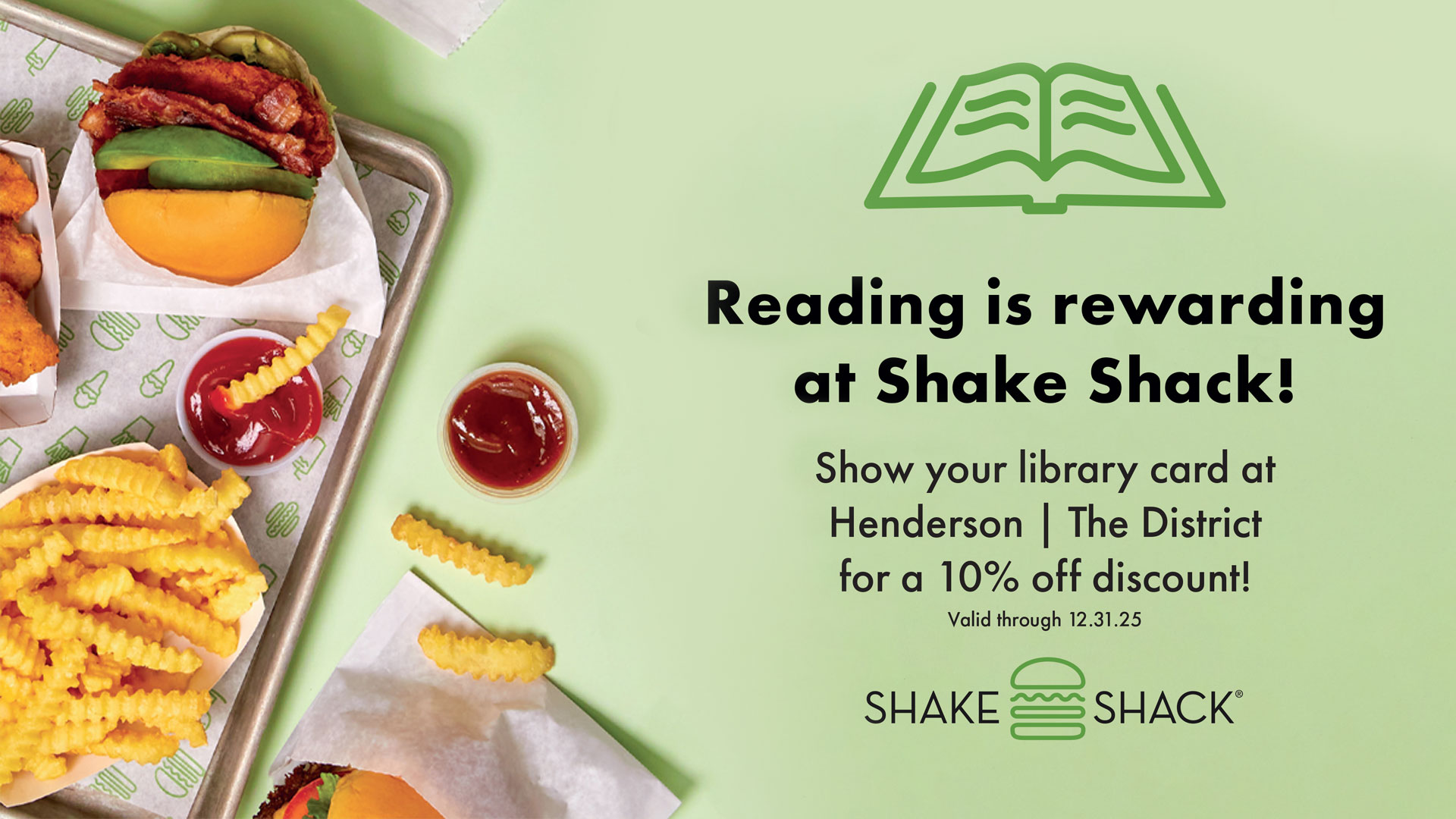 Shake Shack Discount with Henderson Library Card