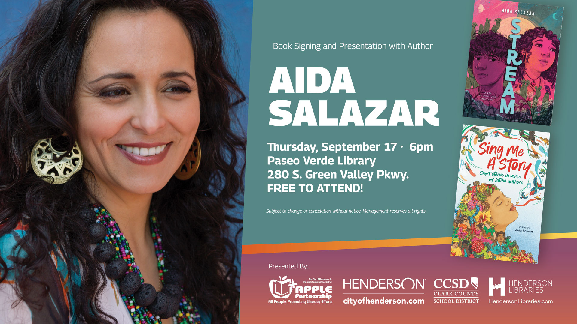 APPLE Author in Residence - Aida Salazar